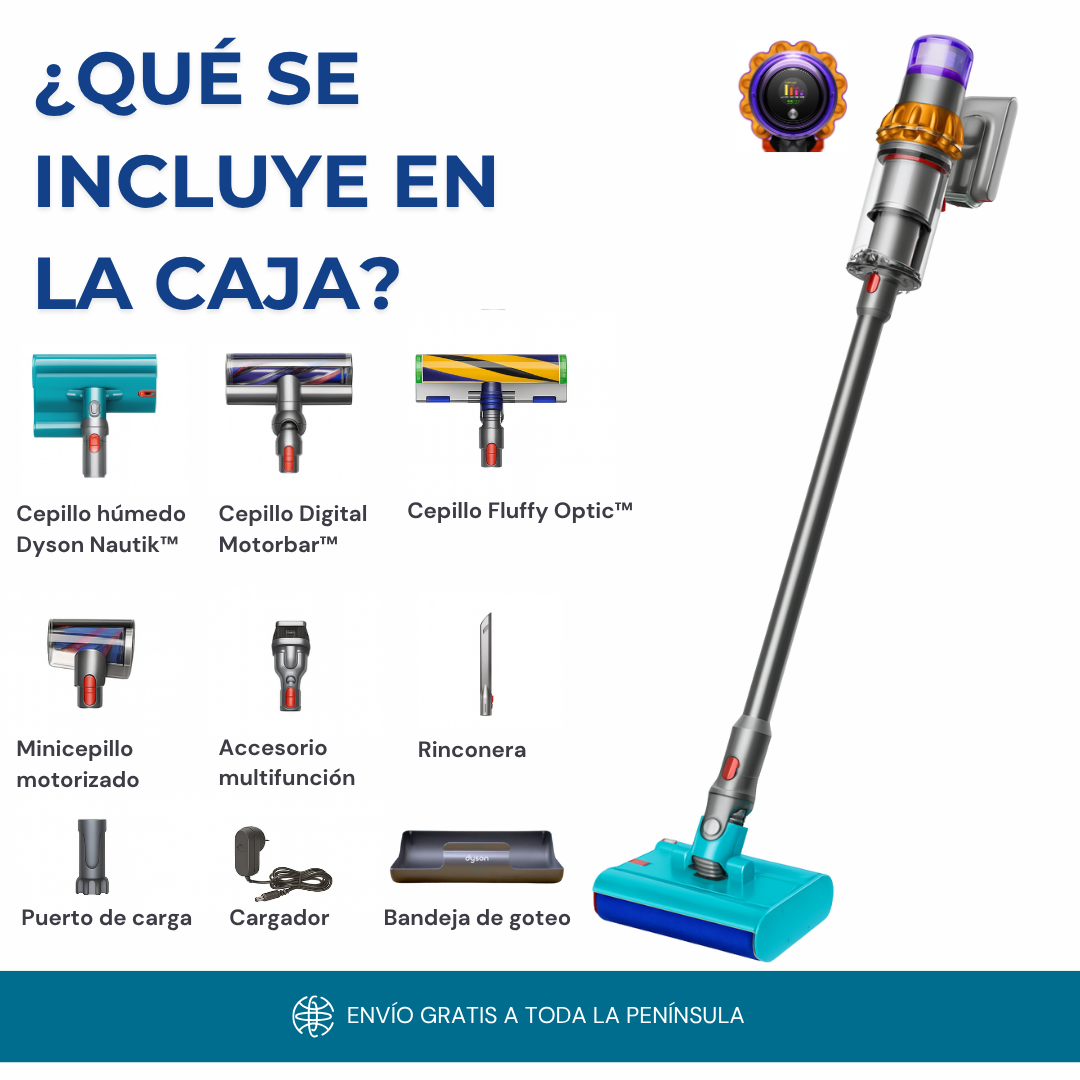 Aspiradora Dyson V15 Detect - Aspira, friega y desinfecta