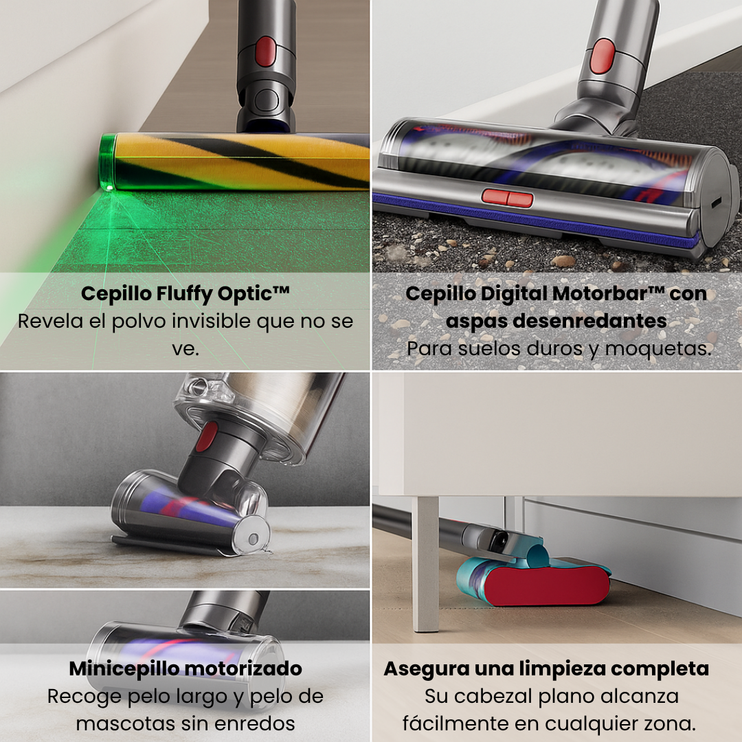 Aspiradora Dyson V15 Detect - Aspira, friega y desinfecta